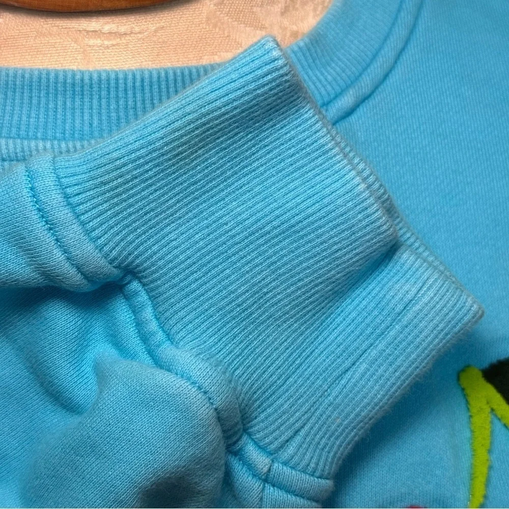 Terez Cherry Crewneck Cotton Pullover Sweatshirt M